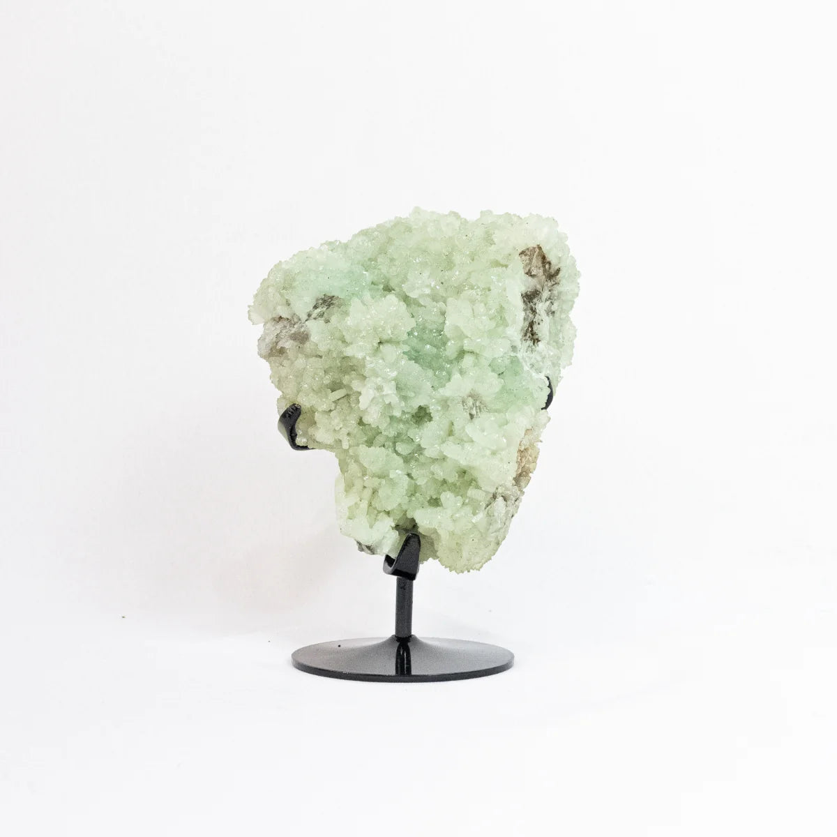 Natural Prehnite Druze on Metal Base (collection) 1.365 kg