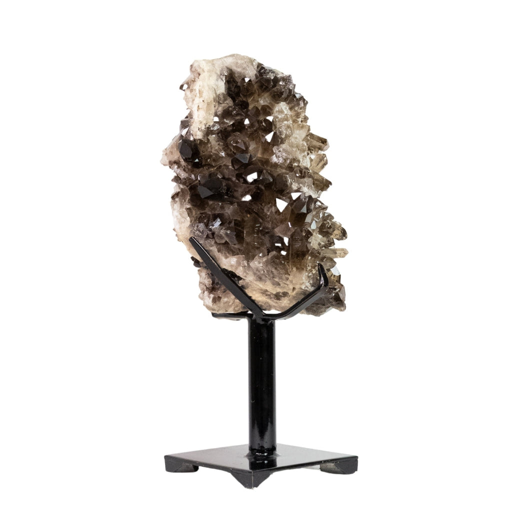 Large Smoky Quartz Druzy on Black Metal Base 12.300 kg