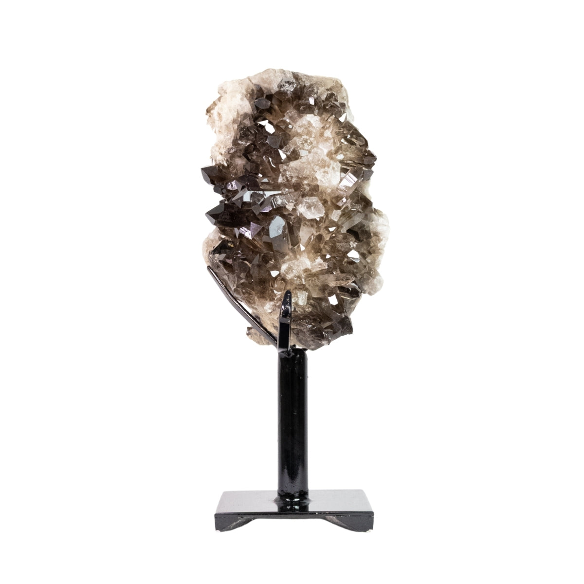 Large Smoky Quartz Druzy on Black Metal Base 12.300 kg