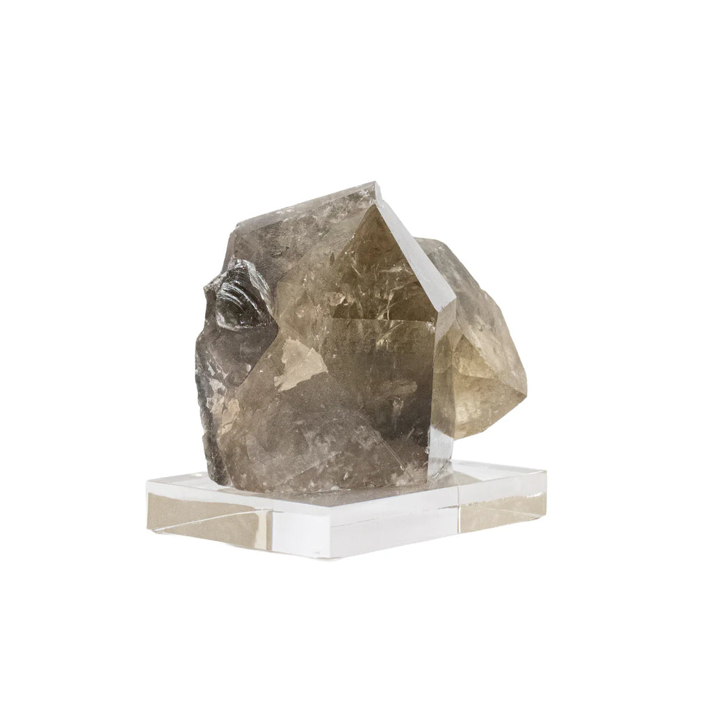 Lemurian Smoky Quartz Druze on Acrylic Base 2.1 kg
