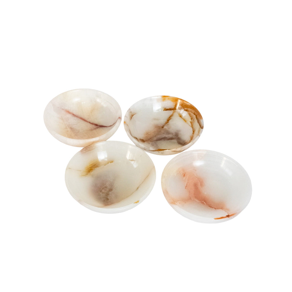 Set of 4 Natural Pakistani Onyx Bowls