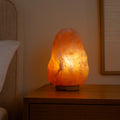 Large Himalayan Pink Salt Lamp on Wood Base
