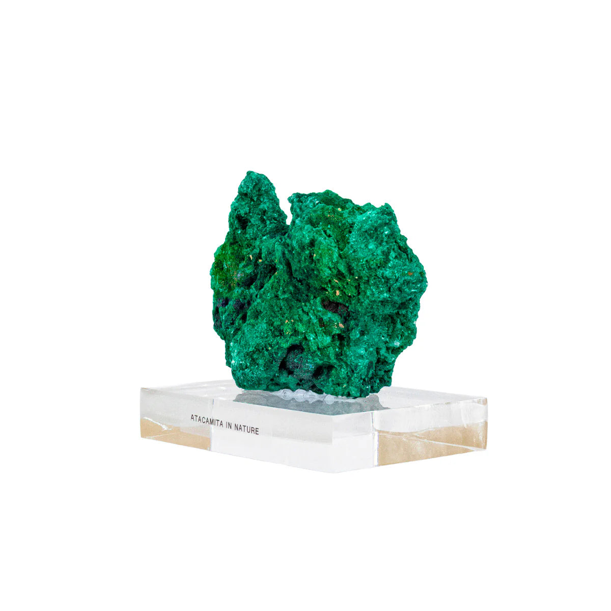 Raw Natural Atacamite Stone on Acrylic Base - Rare Formation (Collection) 547 grams