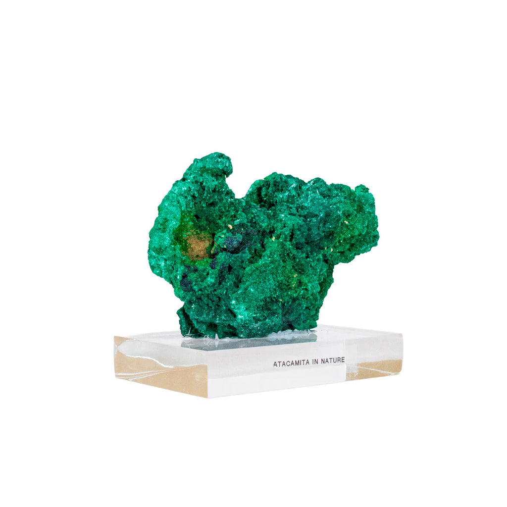 Raw Natural Atacamite Stone on Acrylic Base - Rare Formation (Collection) 547 grams