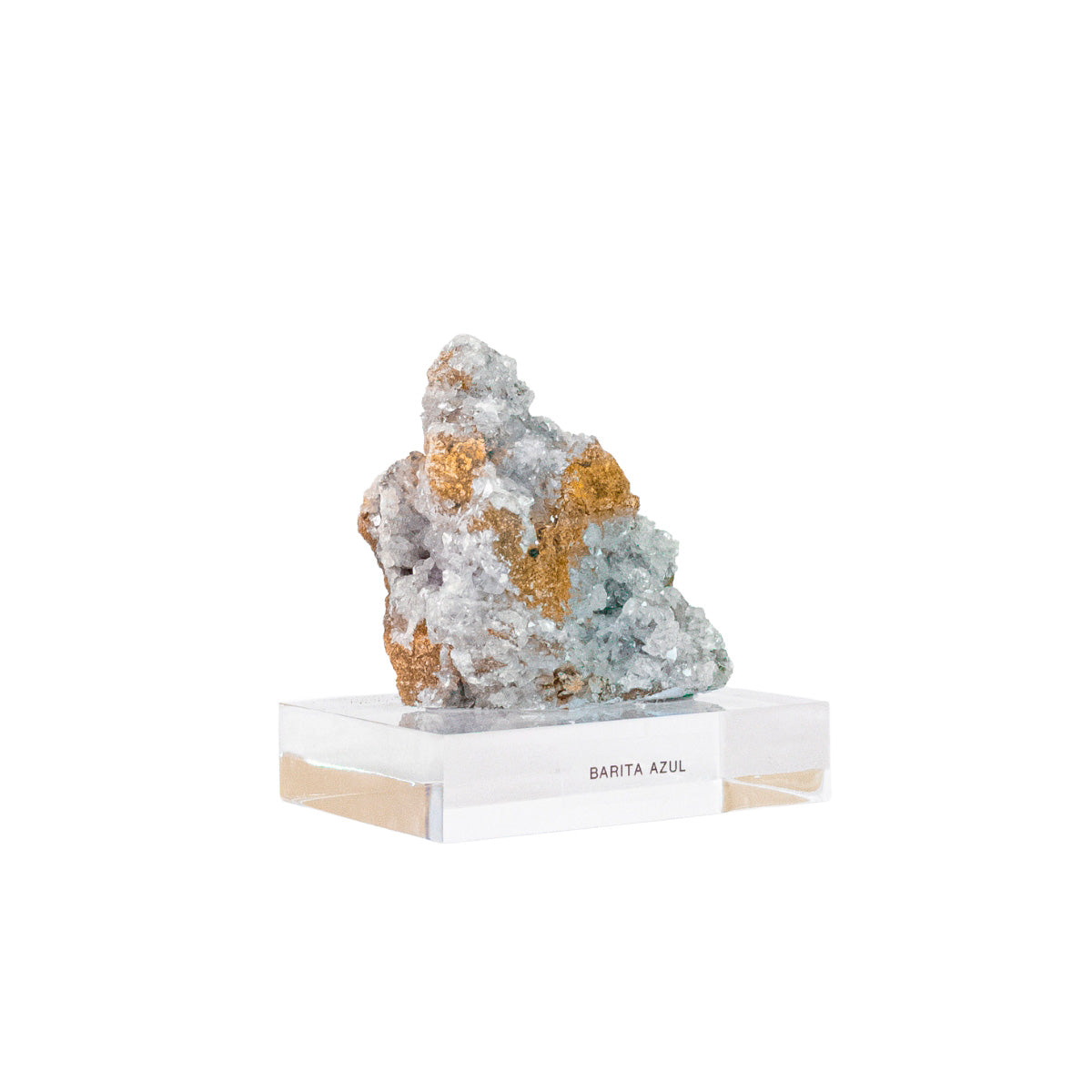 Blue Barite Stone on Acrylic Base (Collection) 338 grams