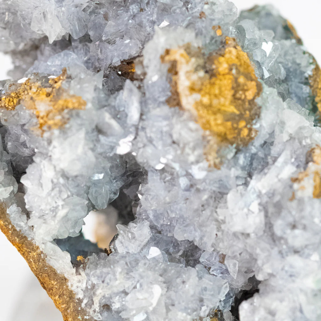 Blue Barite Stone on Acrylic Base (Collection) 338 grams