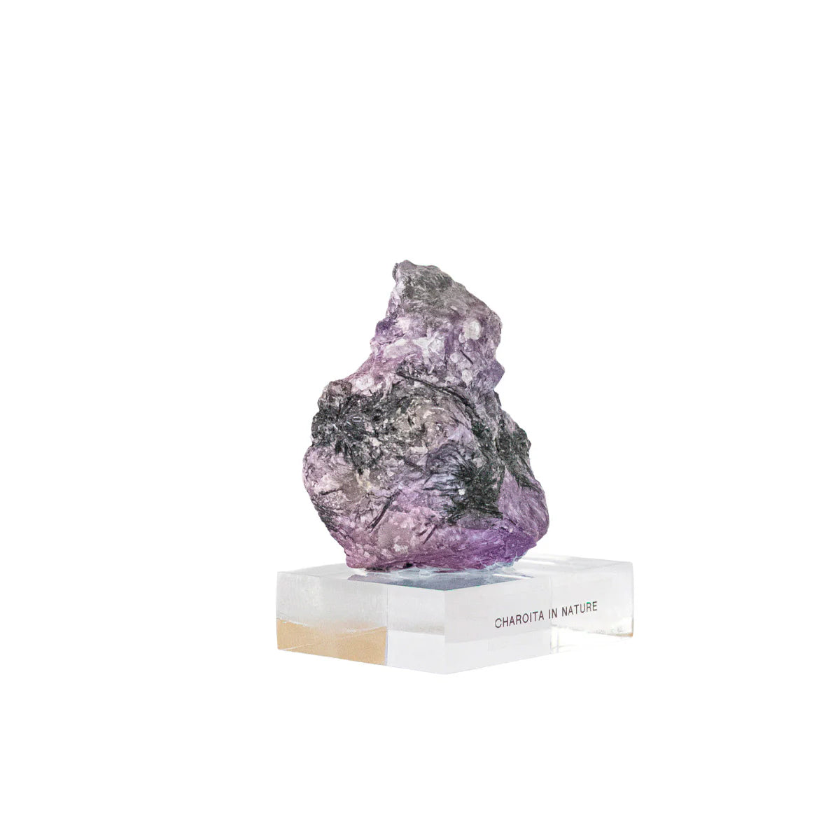 Raw Charoite Stone on Acrylic Base (Collection) 280 grams