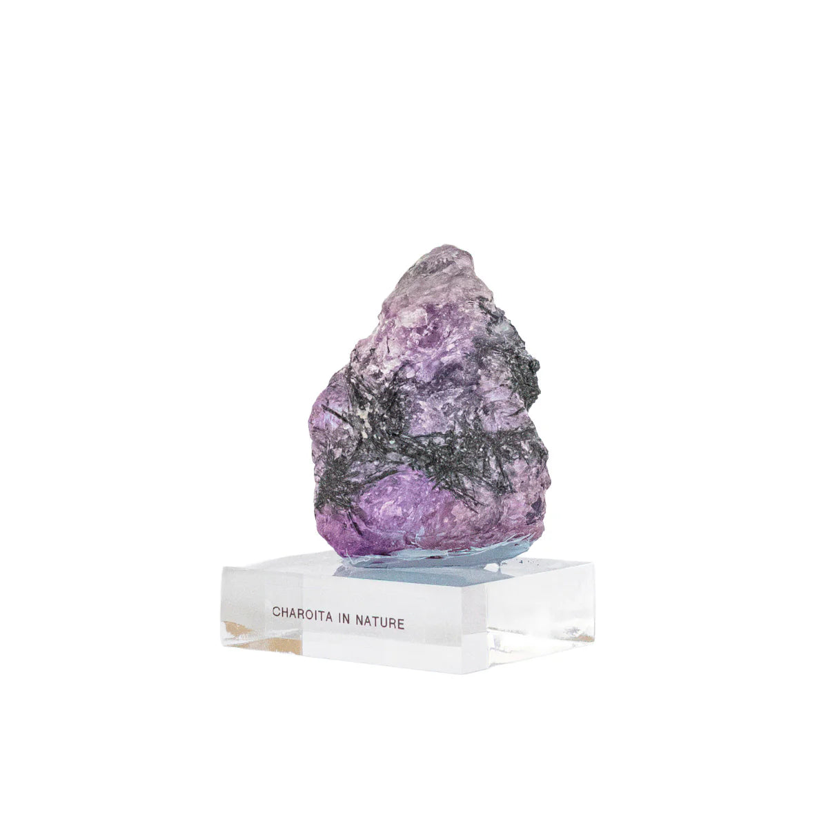 Raw Charoite Stone on Acrylic Base (Collection) 280 grams