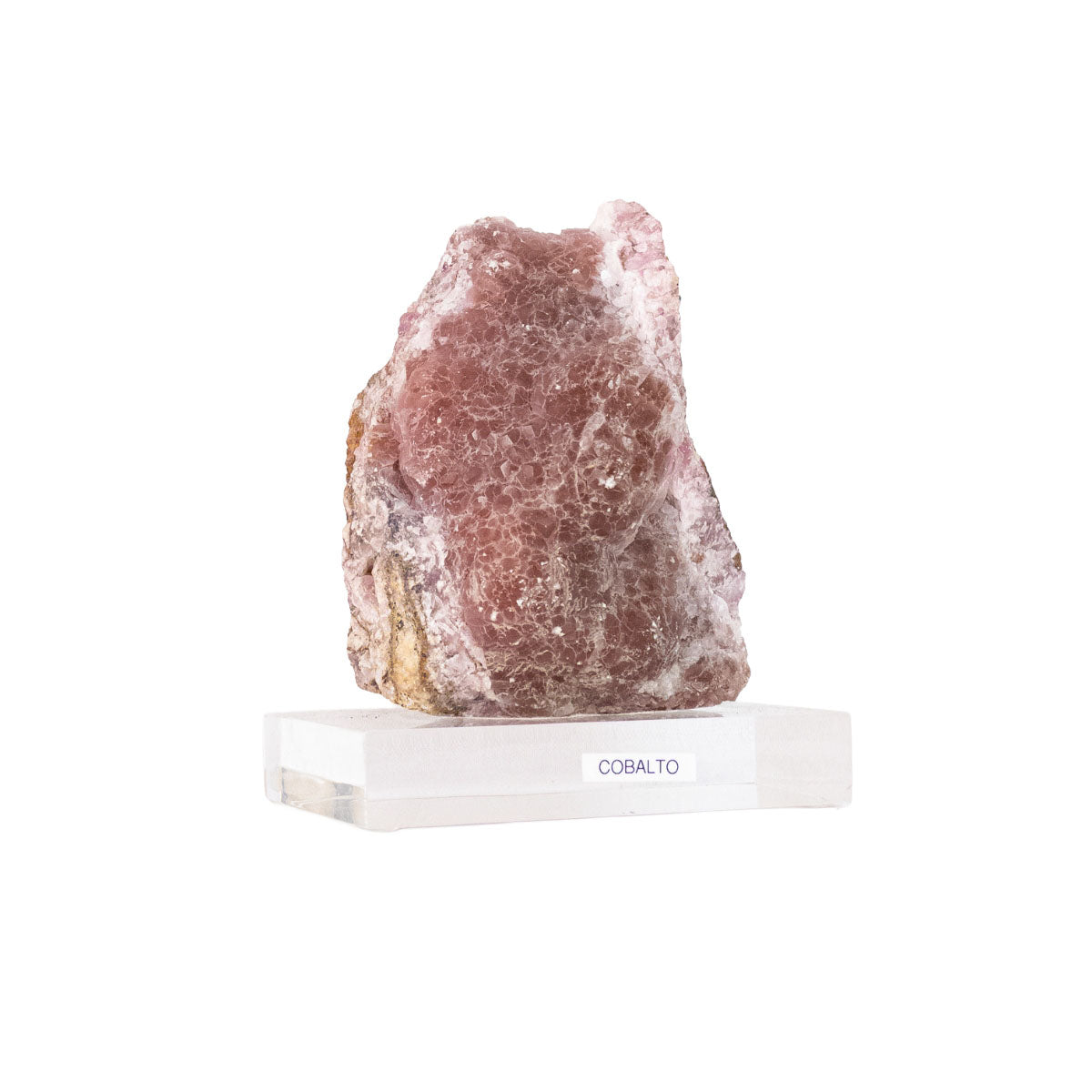 Pink Cobalt Calcite Stone on Acrylic Base 1.248 kg