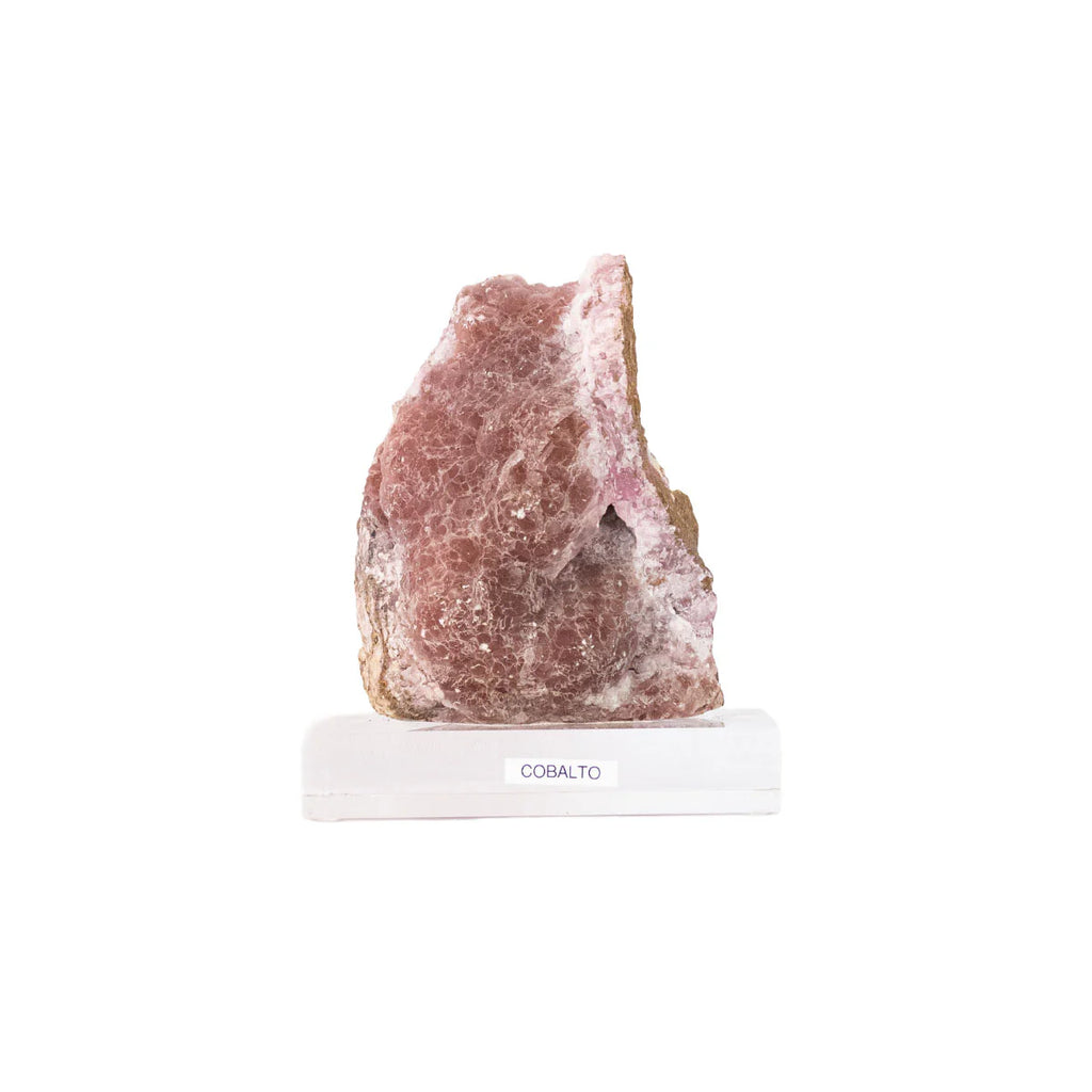 Pink Cobalt Calcite Stone on Acrylic Base 1.248 kg