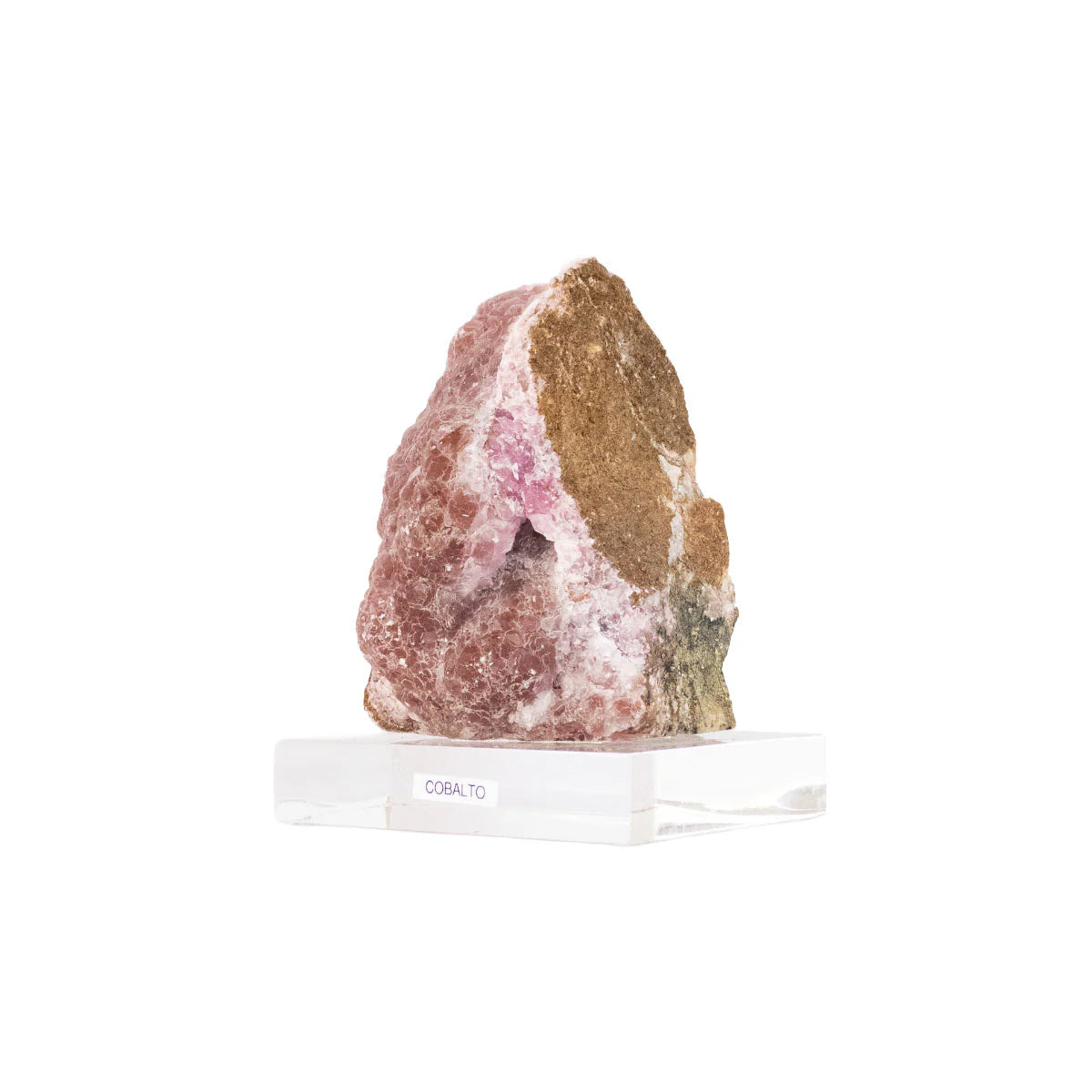 Pink Cobalt Calcite Stone on Acrylic Base 1.248 kg