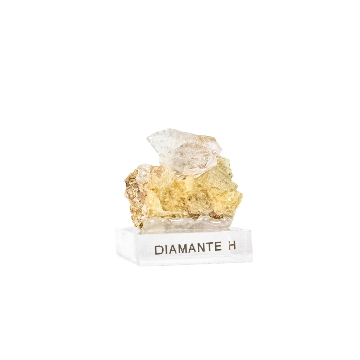 Extra Herkimer Diamond Stone in Matrix on Acrylic Base (Collection) 19 grams