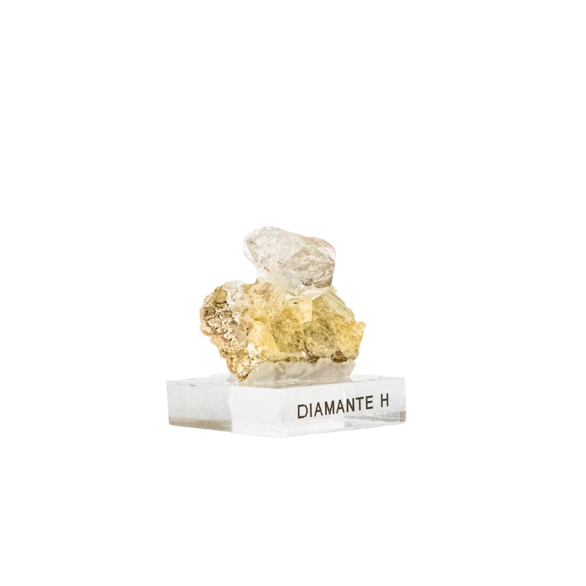 Extra Herkimer Diamond Stone in Matrix on Acrylic Base (Collection) 19 grams