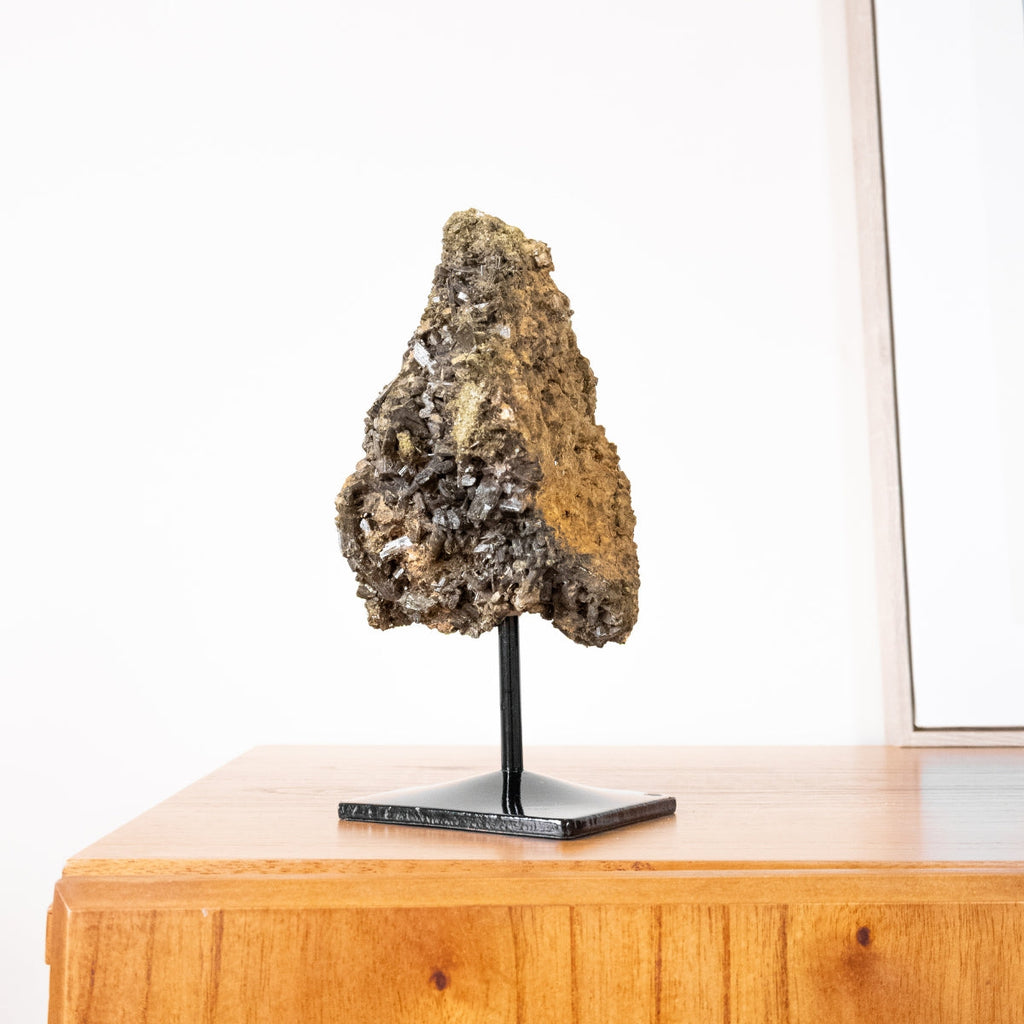 Raw Emerald (Rods) Stone in Matrix Metal Base 3.346 kg