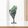 Extra Semi-Polished Emerald Stone on Black Metal Base 4.230 kg