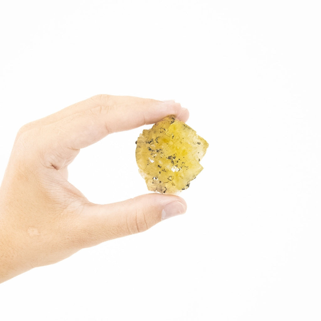 Crystallized Yellow Fluorite Stone (Collection) 64 grams