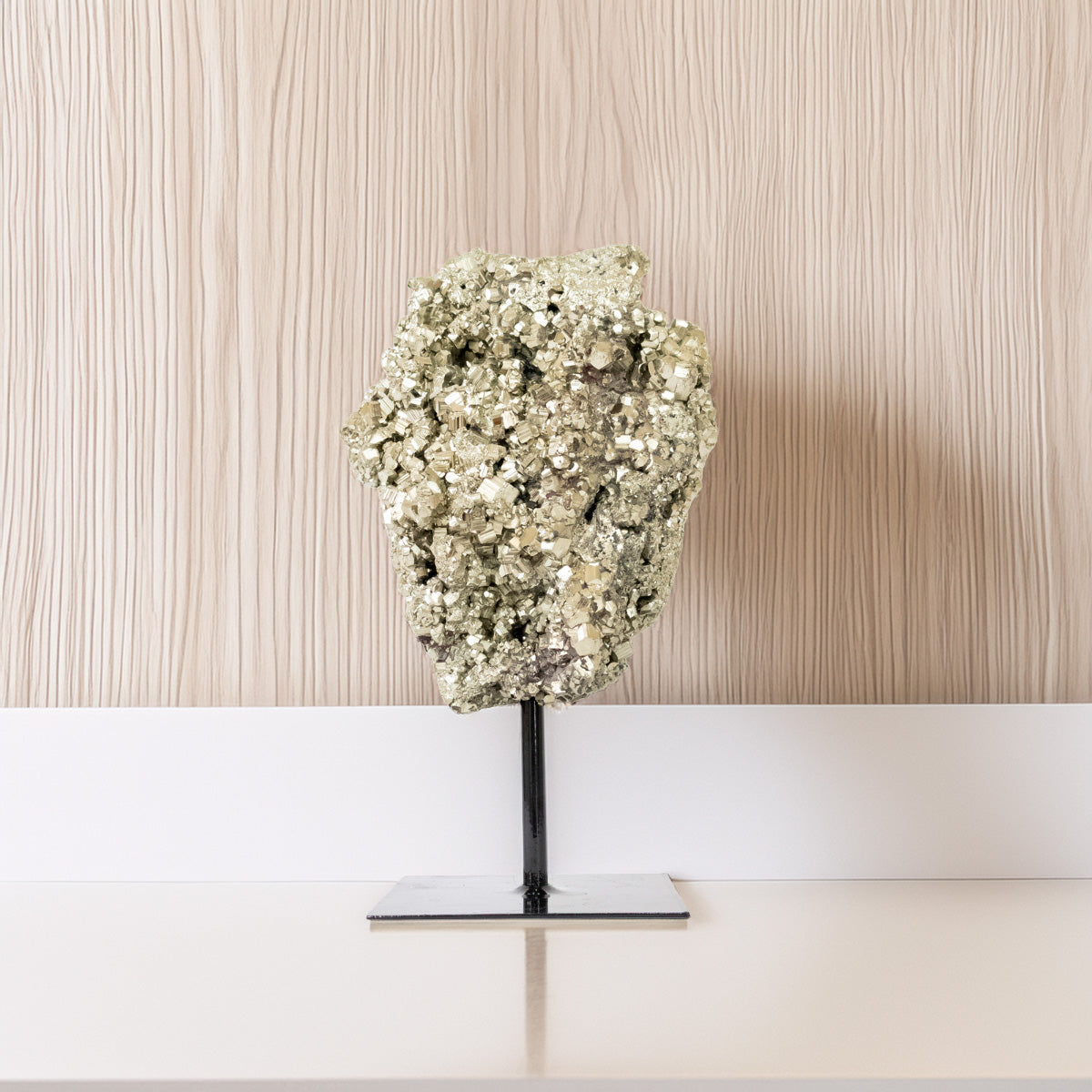 Extra Pyrite Stone on Black Metal Base 2.494 kg