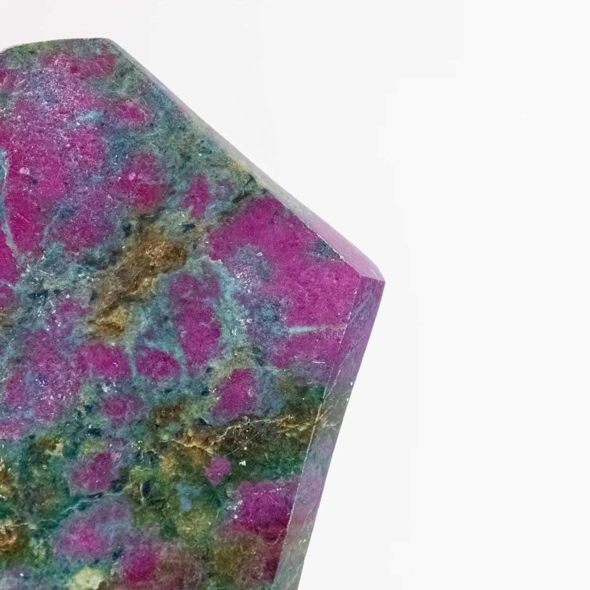 Extra Polished Ruby with Zoisite Inclusion on Acrylic Base 2.410 Kg