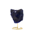 Raw Sodalite Stone on Gold Plated Metal Base 539 grams