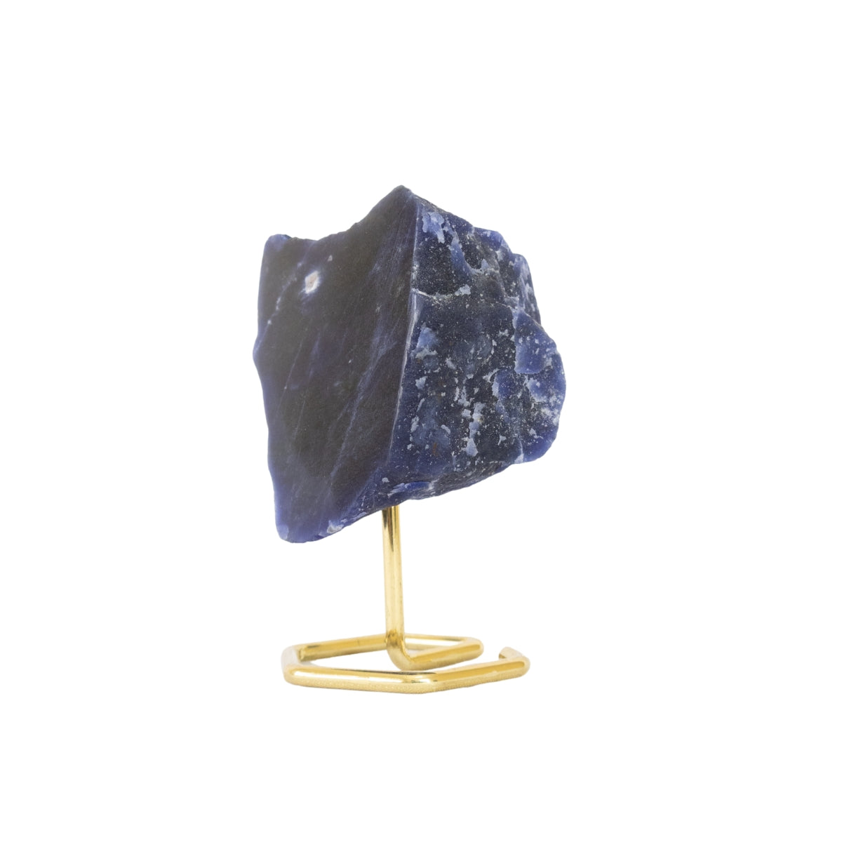 Raw Sodalite Stone on Gold Plated Metal Base 539 grams