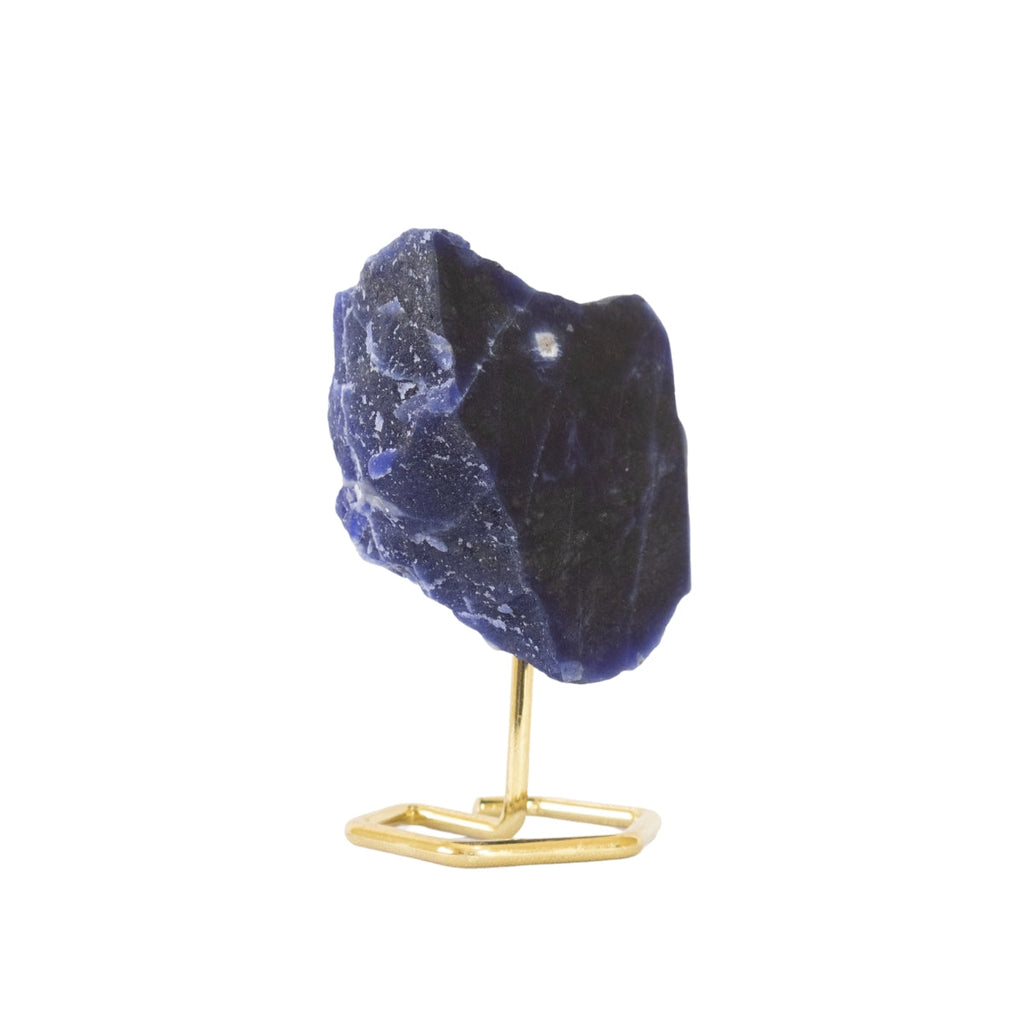 Polished Face Green Quartz on Gold Plated Metal Base 400 to 500 grams