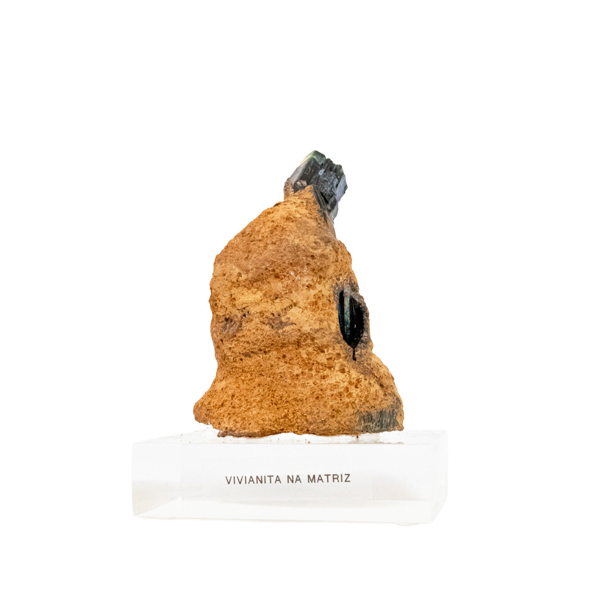 Raw Vivianite Stone in Matrix Acrylic Base (Collection) Rare 410 grams