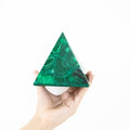 Polished Malachite Stone Pyramid 525 grams