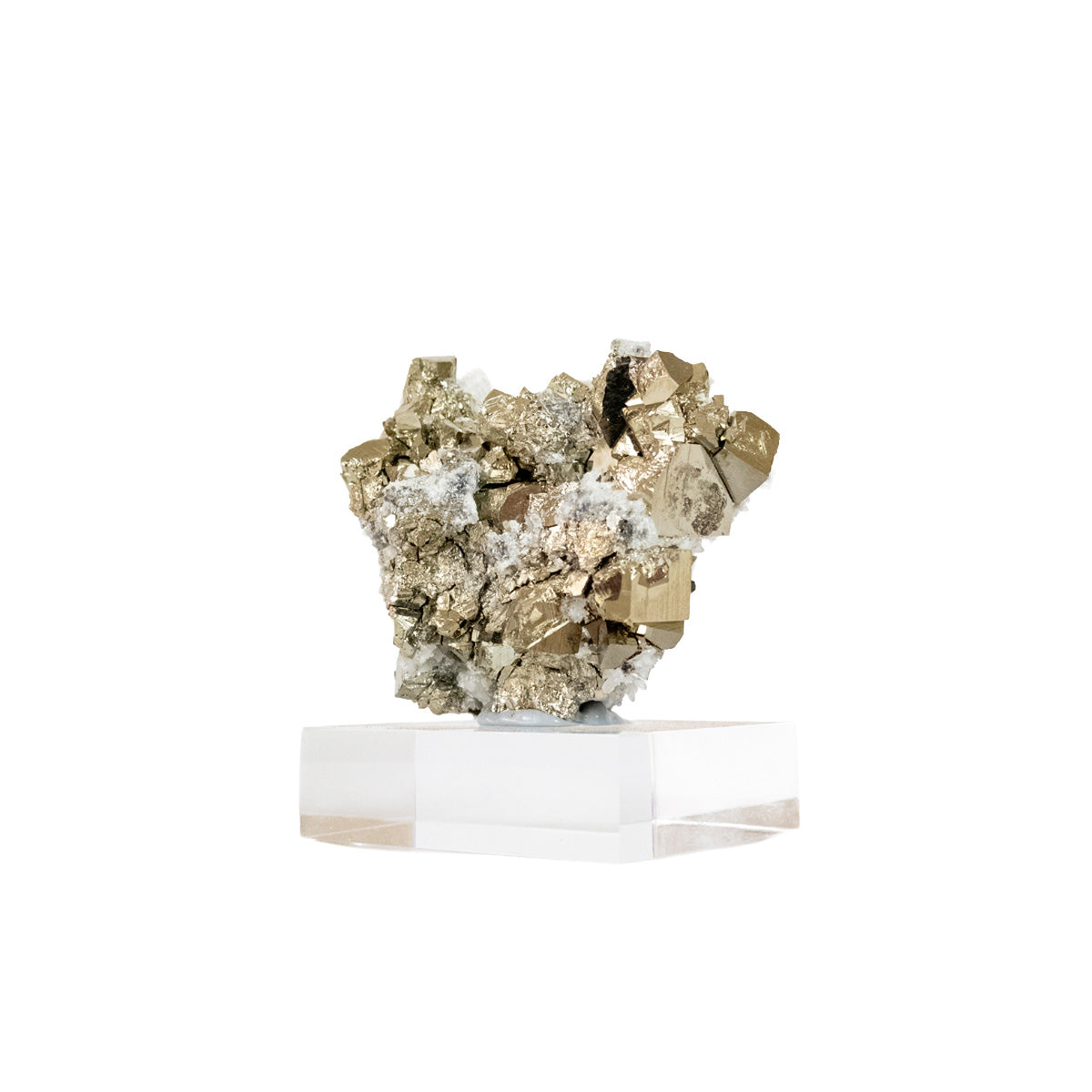 Cubic Pyrite in Matrix from Navajun Spain on Acrylic Base (Collection) Rare 360 grams