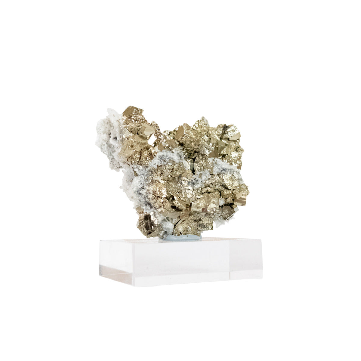 Cubic Pyrite in Matrix from Navajun Spain on Acrylic Base (Collection) Rare 360 grams