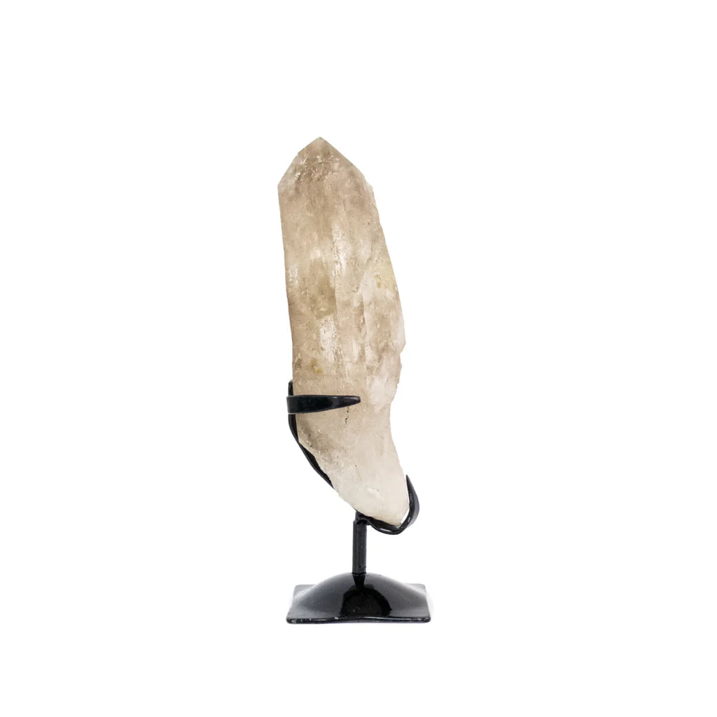 Natural Cathedral Citrine Point on Metal Base 1.335 kg