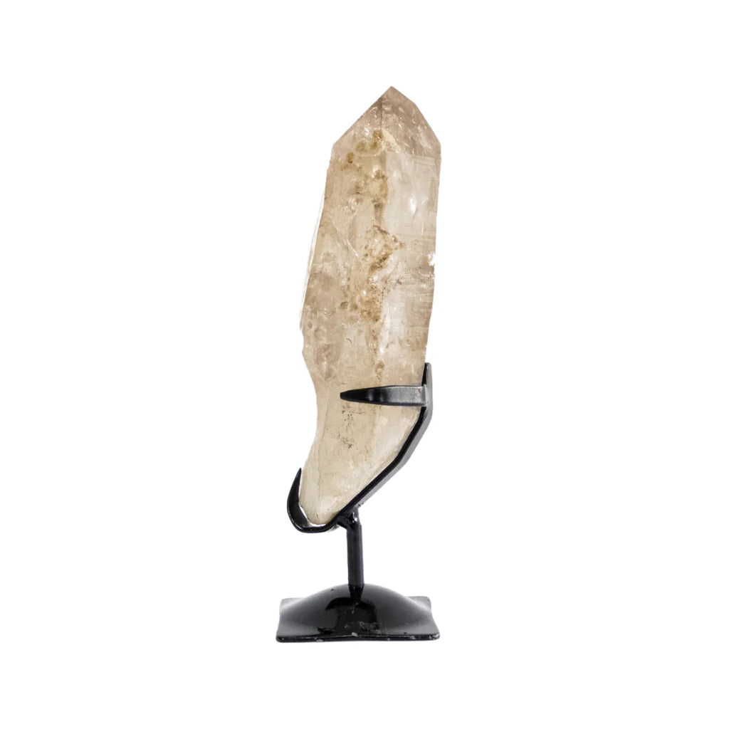 Natural Cathedral Citrine Point on Metal Base 1.335 kg