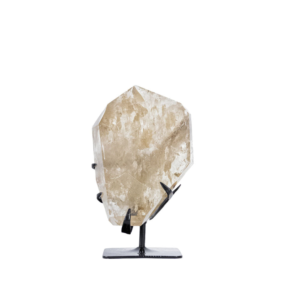 Extra Polished Natural Citrine Point on Black Metal Base (rare - collection) 1.660 kg