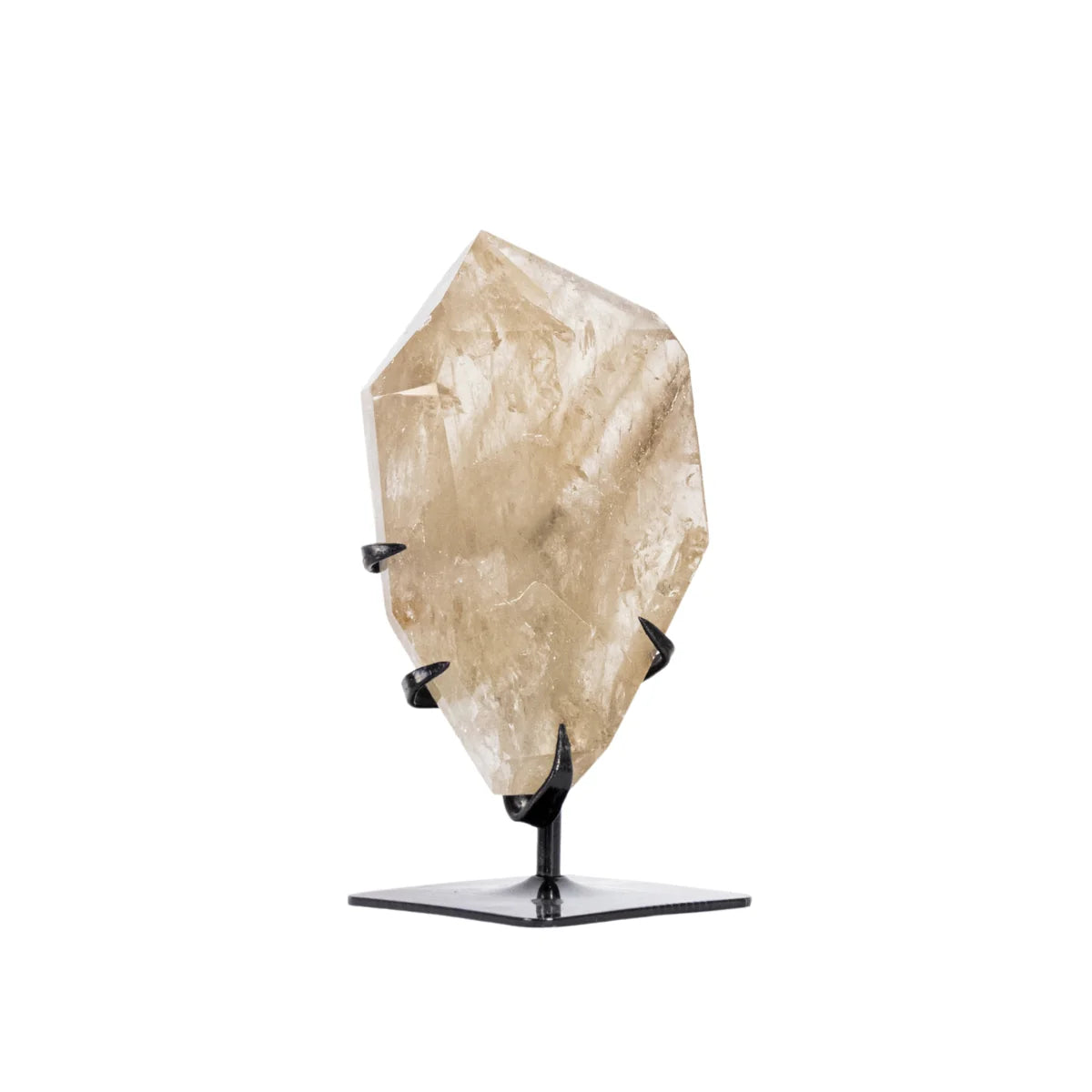 Extra Polished Natural Citrine Point on Black Metal Base (rare - collection) 1.660 kg