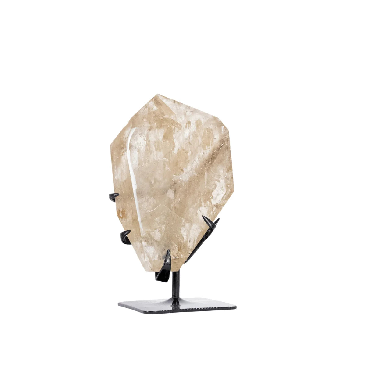Extra Polished Natural Citrine Point on Black Metal Base (rare - collection) 1.660 kg