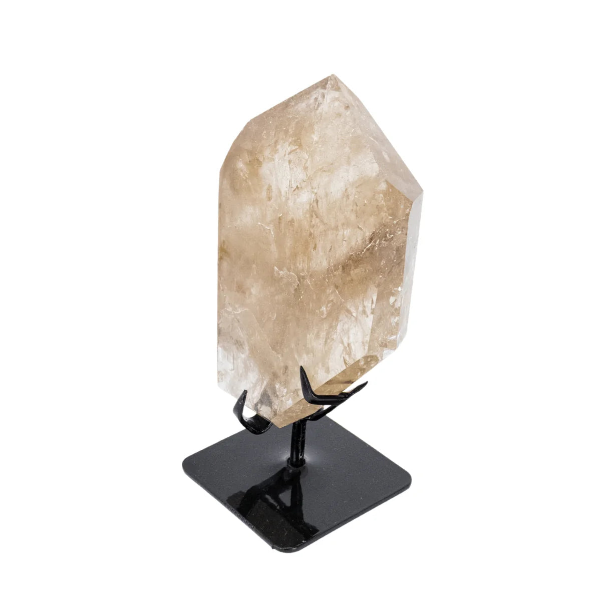 Extra Polished Natural Citrine Point on Black Metal Base (rare - collection) 1.660 kg
