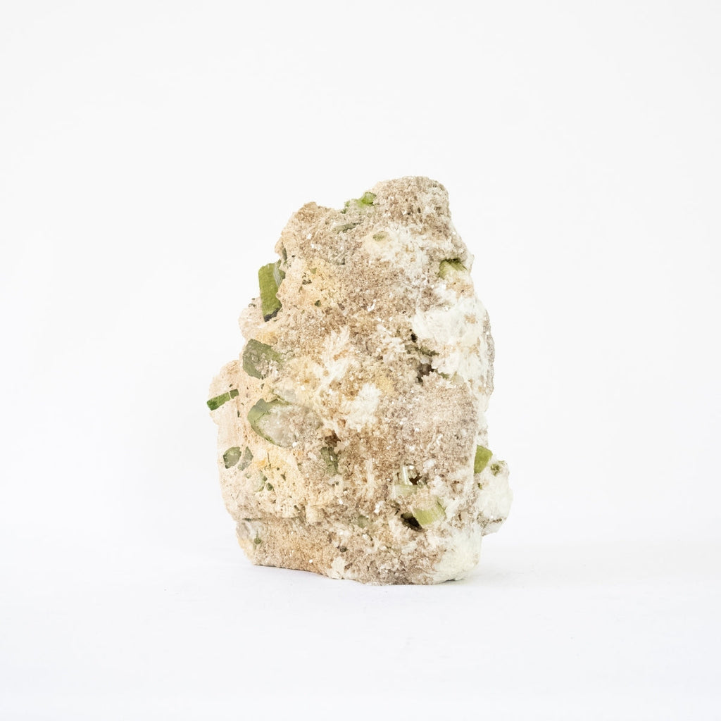 Raw Elbaite Tourmaline (Green) in Matrix with Mica Quartz and Colorless Topaz Inclusions 5.480 kg