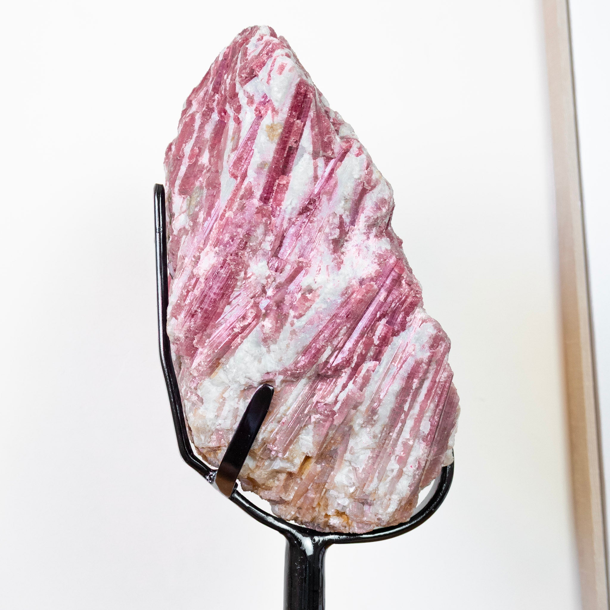 Extra Raw Pink Tourmaline on Black Metal Base 7.800 kg