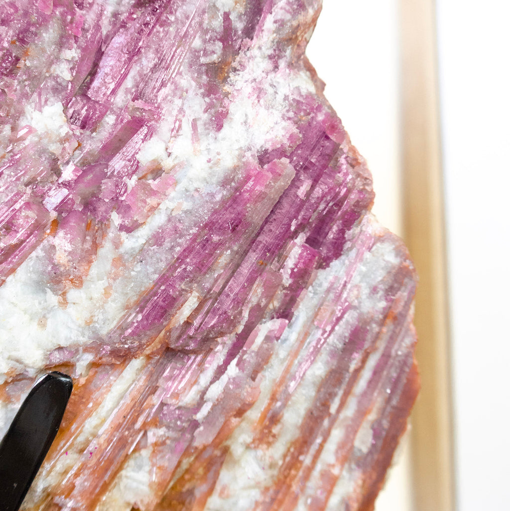 Extra Raw Pink Tourmaline on Black Metal Base 7.800 kg
