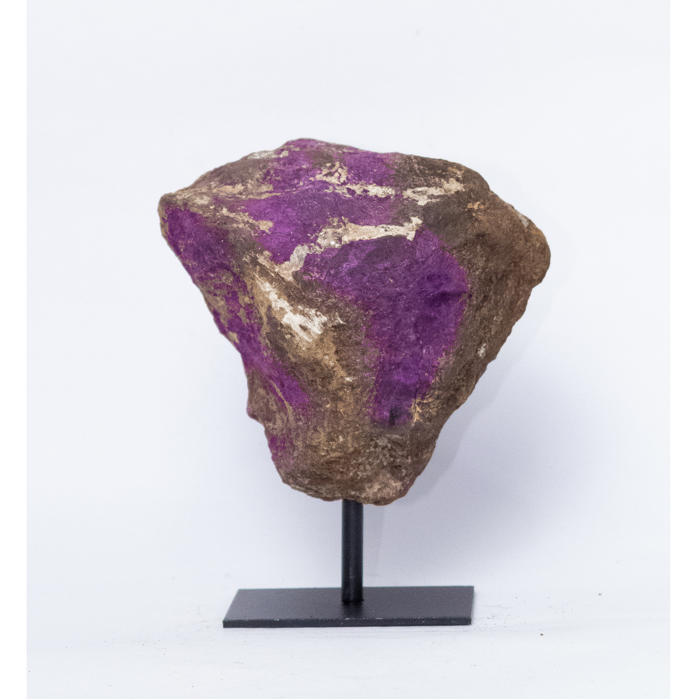 Natural Australian Purpurite Stone on Metal Base 1.273kg