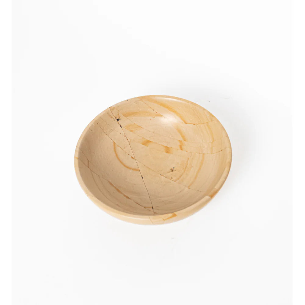 Brown Onyx Bowl, Wood Color, Approximately 10 cm