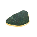 Natural Polished Jade Stone Slice with 24k Gold Plated Edge 1.716 kg