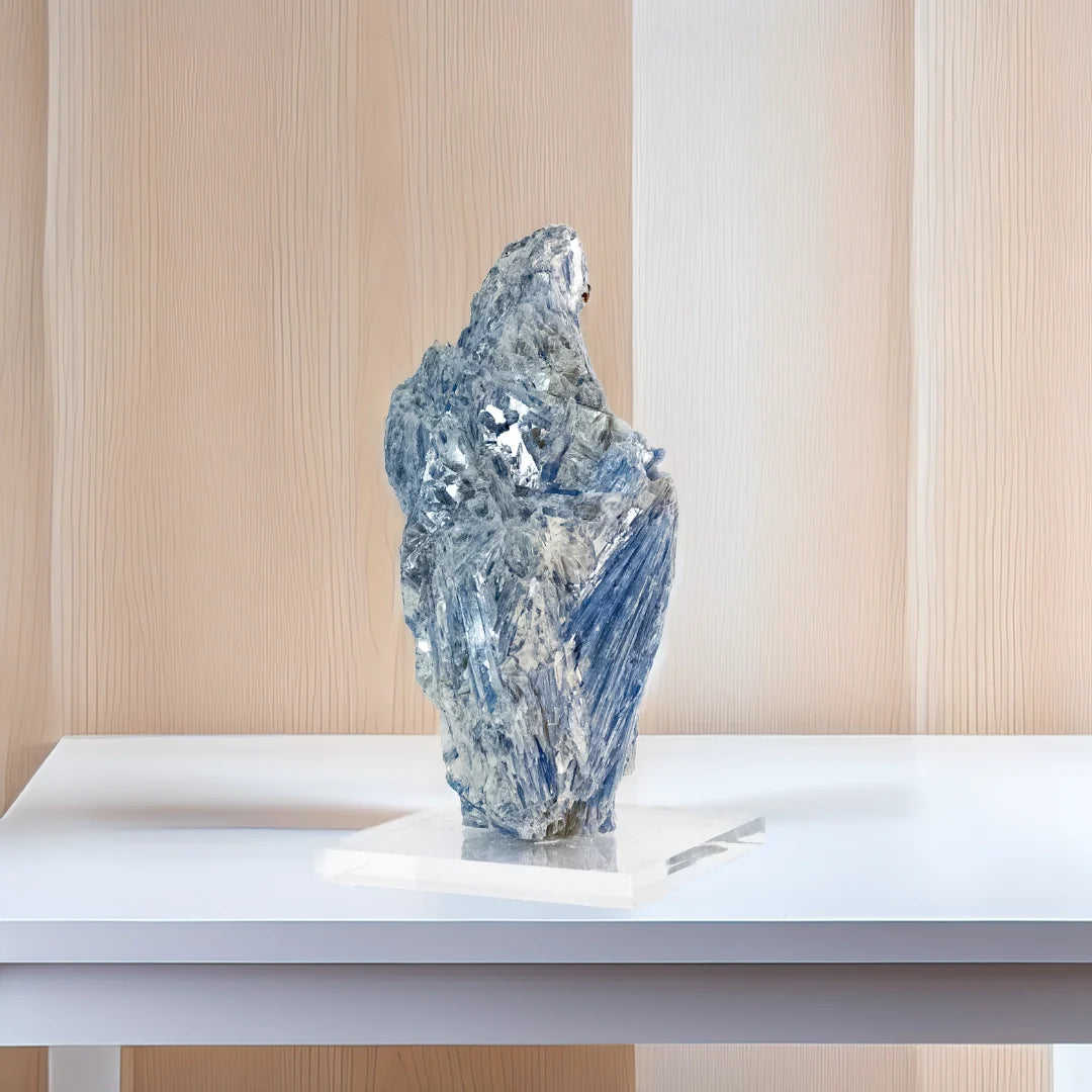 Raw Blue Kyanite on Acrylic Base 570 grams