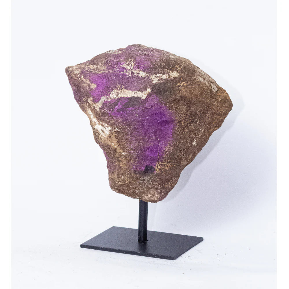 Natural Australian Purpurite Stone on Metal Base 1.273kg