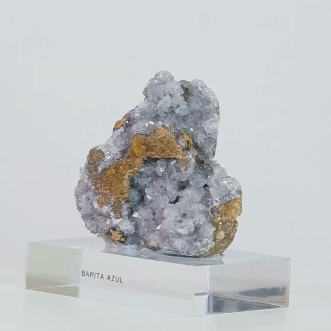 Blue Barite Stone on Acrylic Base (Collection) 338 grams