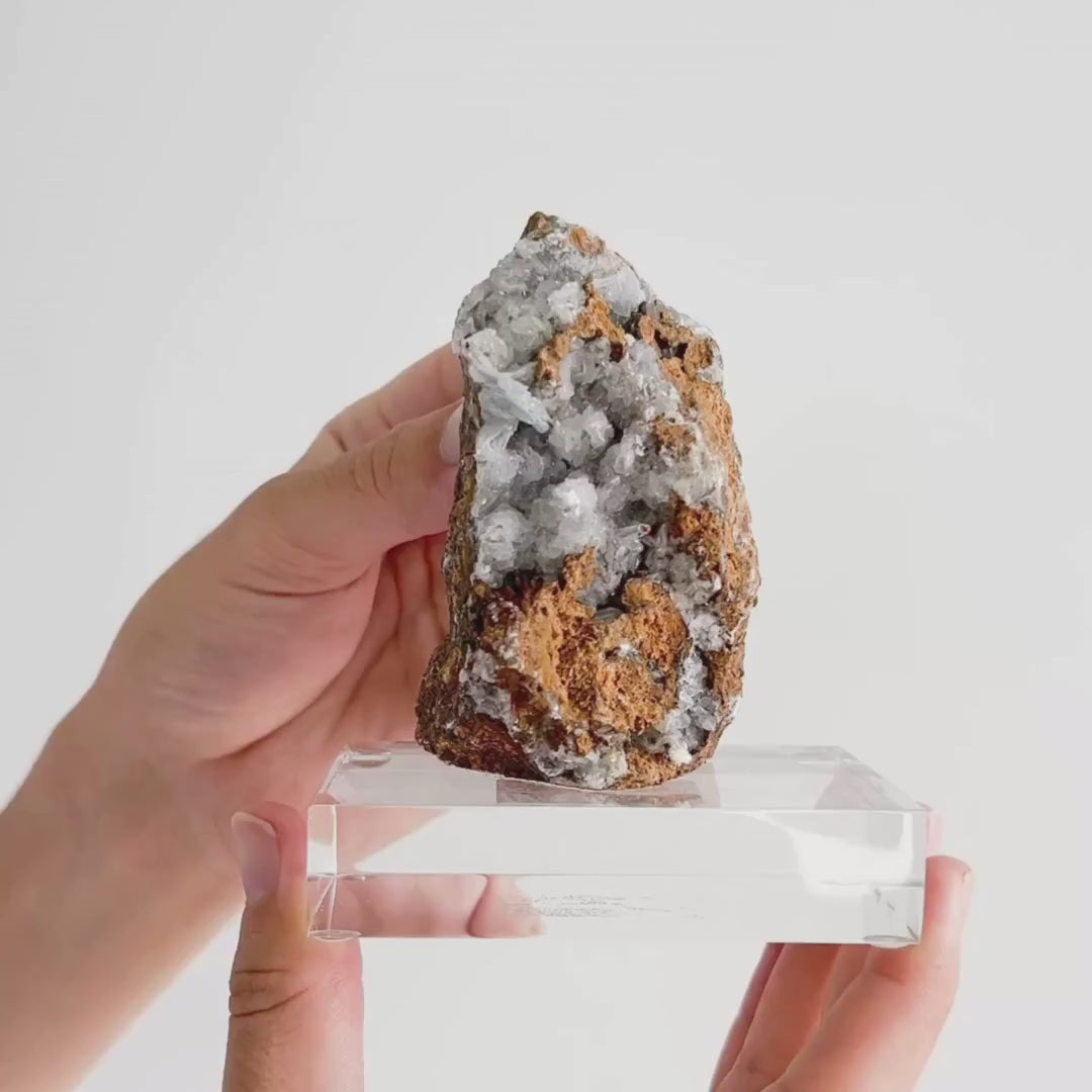 Barite Stone in Matrix Acrylic Base 370 grams