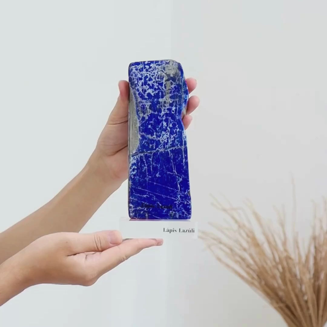 Extra Imported Lapis Lazuli Stone (Collection) Acrylic Base 818 grams