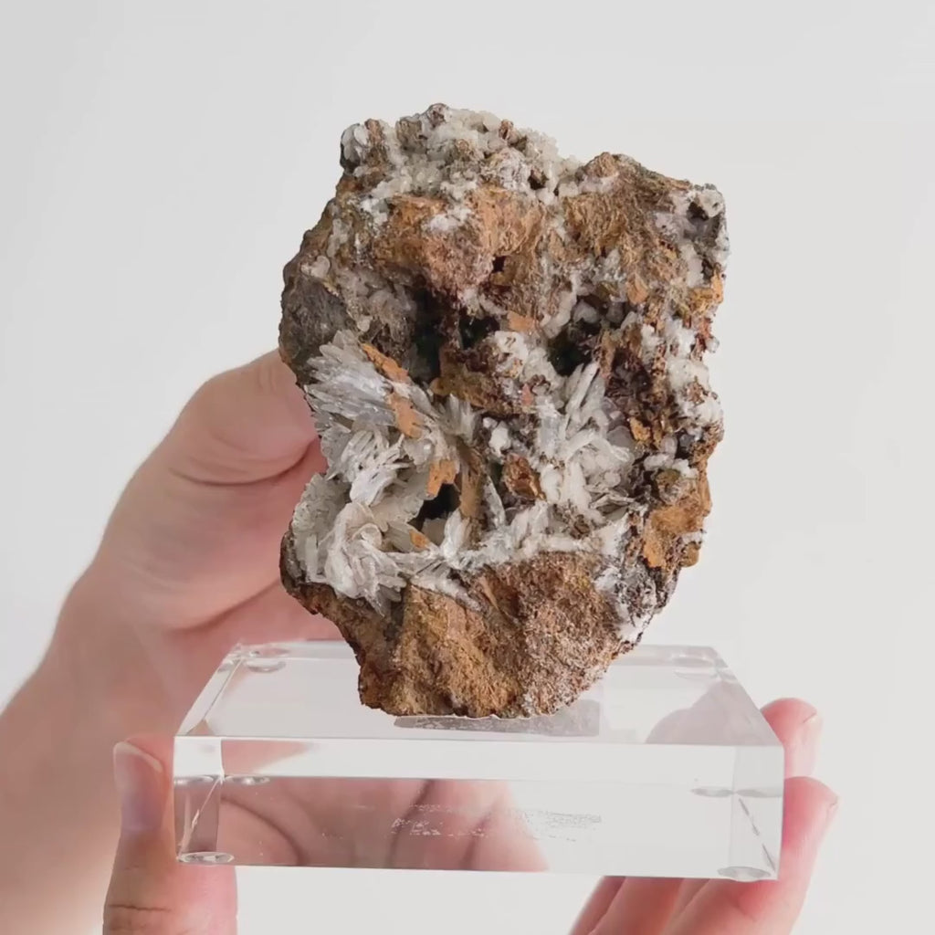 Barite Stone in Matrix Acrylic Base 460 grams